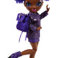 Rainbow High Jr High Series 2 Krystal Bailey- 9" Purple Posable Fashion Doll with Designer Accessories and Open/Close Backpack. Great Toy Gift for