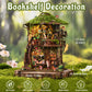 qpdbookpd DIY Book Nook,Buchstütze Aus Holz und 3D-Puzzle mit LED-Licht, bastelset Erwachsene?mini Book Nook,Weihnachten Geburtstag Geschenke(Forest
