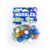 TOYMENDOUS 50 Piece Marbles - Colorful Glass Set with Shooter - Ages 8+