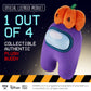 P.M.I. Among Us Plush Buddies | 8-Inch-Tall Plushie Collectibles | Playable Kids' Toys | Licensed Plush (Purple Punkin)