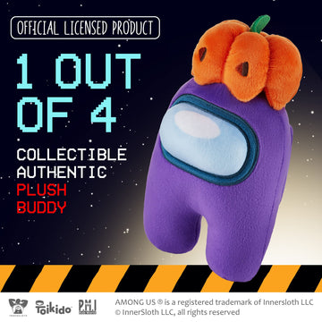 P.M.I. Among Us Plush Buddies | 8-Inch-Tall Plushie Collectibles | Playable Kids' Toys | Licensed Plush (Purple Punkin)