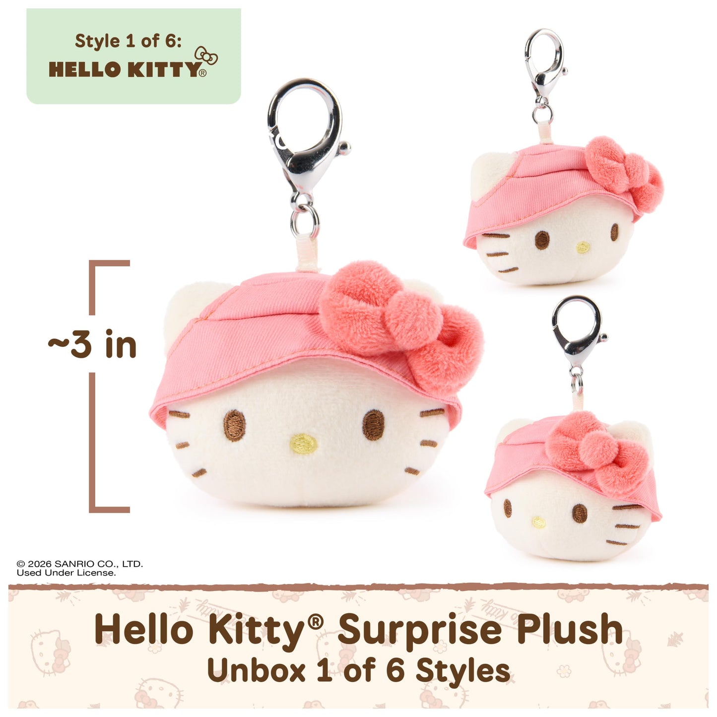 GUND Hello Kitty & Friends 3-Inch Surprise Camping Plush (1 of 6 Styles)