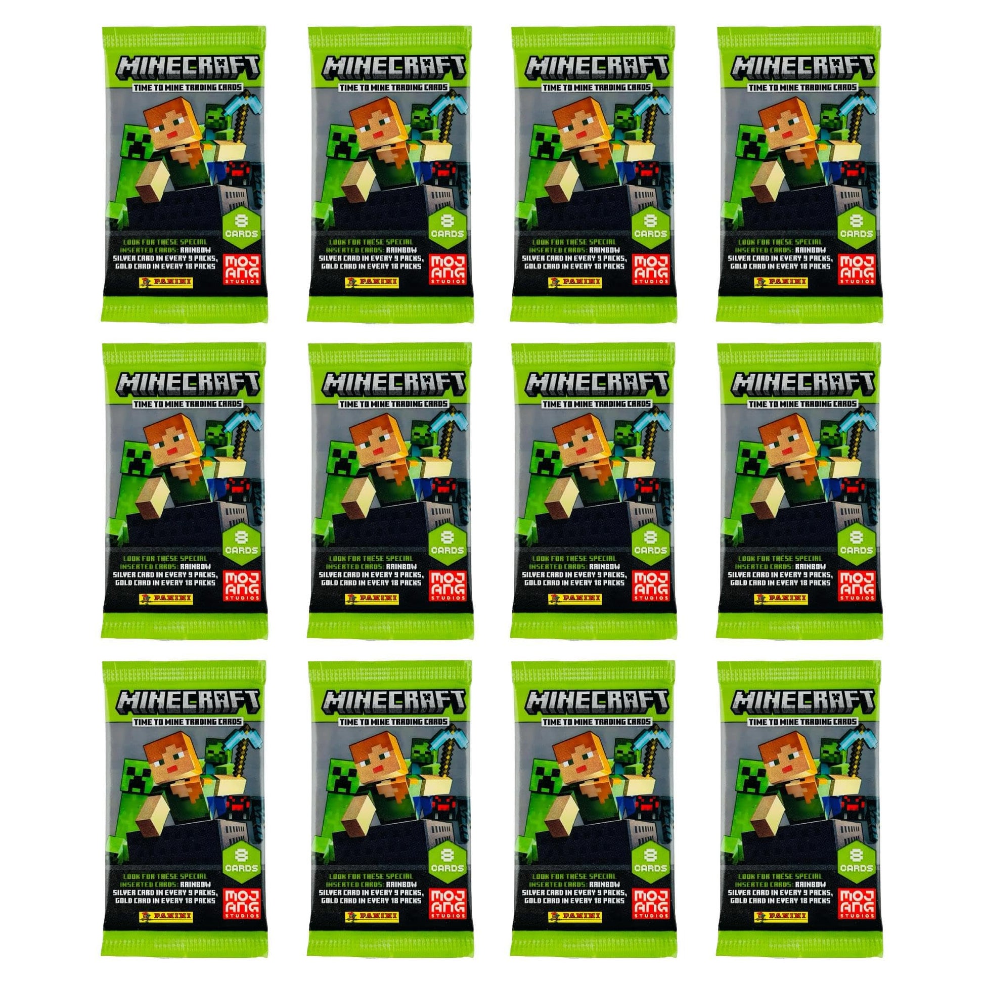 Panini Minecraft Mega Box - Official Trading Cards, 72 Cards per Box, Exclusive Foil Parallels, Rare Inserts, Great Gift for Kids & Gamers