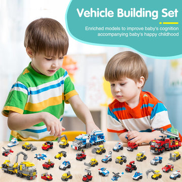Sawaruita 30-Pack Mini Car Building Blocks Party Favors for Kids