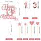 Lecferrarc 13th Birthday Cake Decorations, 13th Birthday Candles Cake Numeral Candles and Glitter Happy 13th Birthday Cake Toppers Set for Birthday