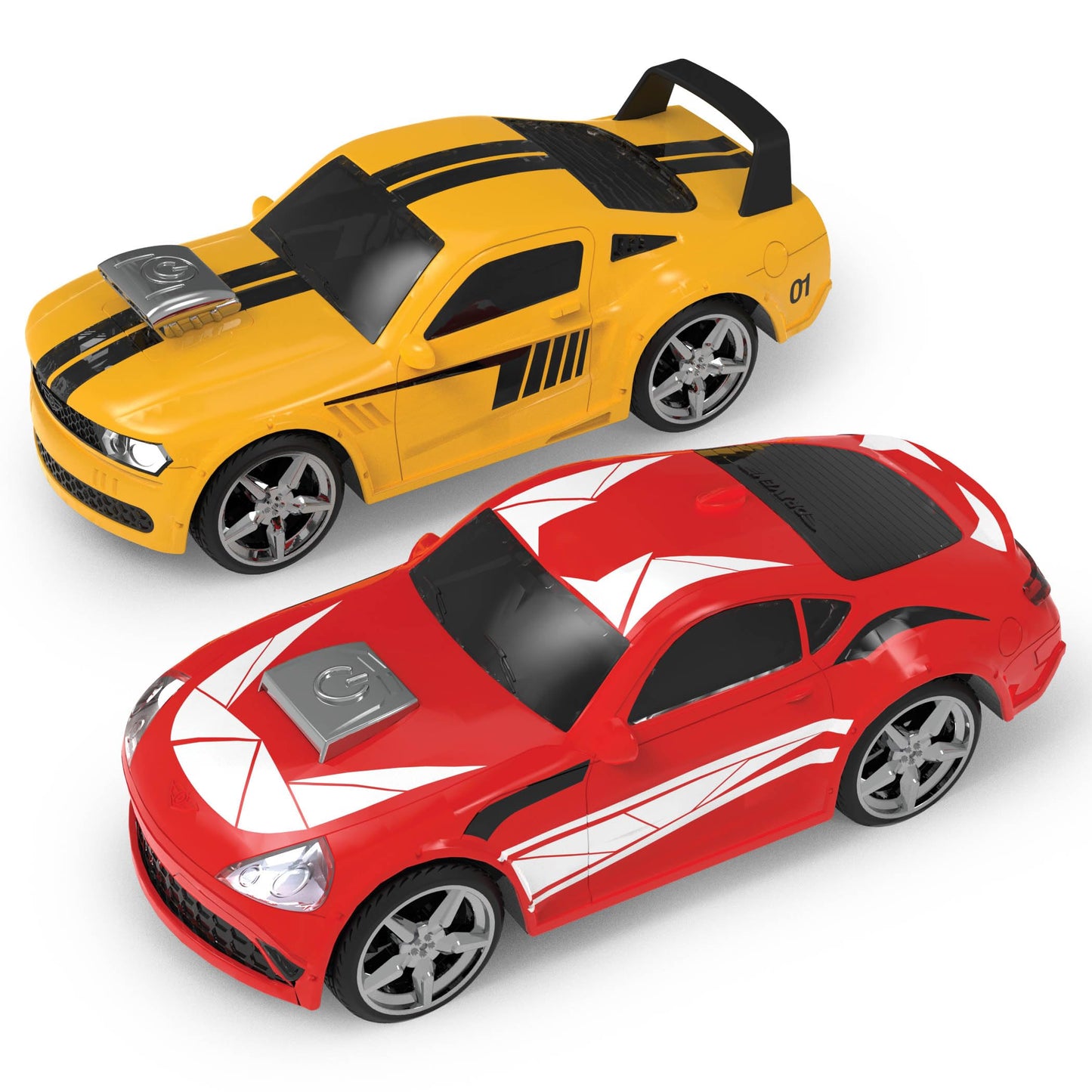 Driven by Battat Toy Race Car 2-Pack, Push & Go, Lights & Sounds, Trucks