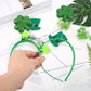 Bememo 8 Pieces St. Patrick's Day Headband Shamrock Clover and Hat Head Boppers