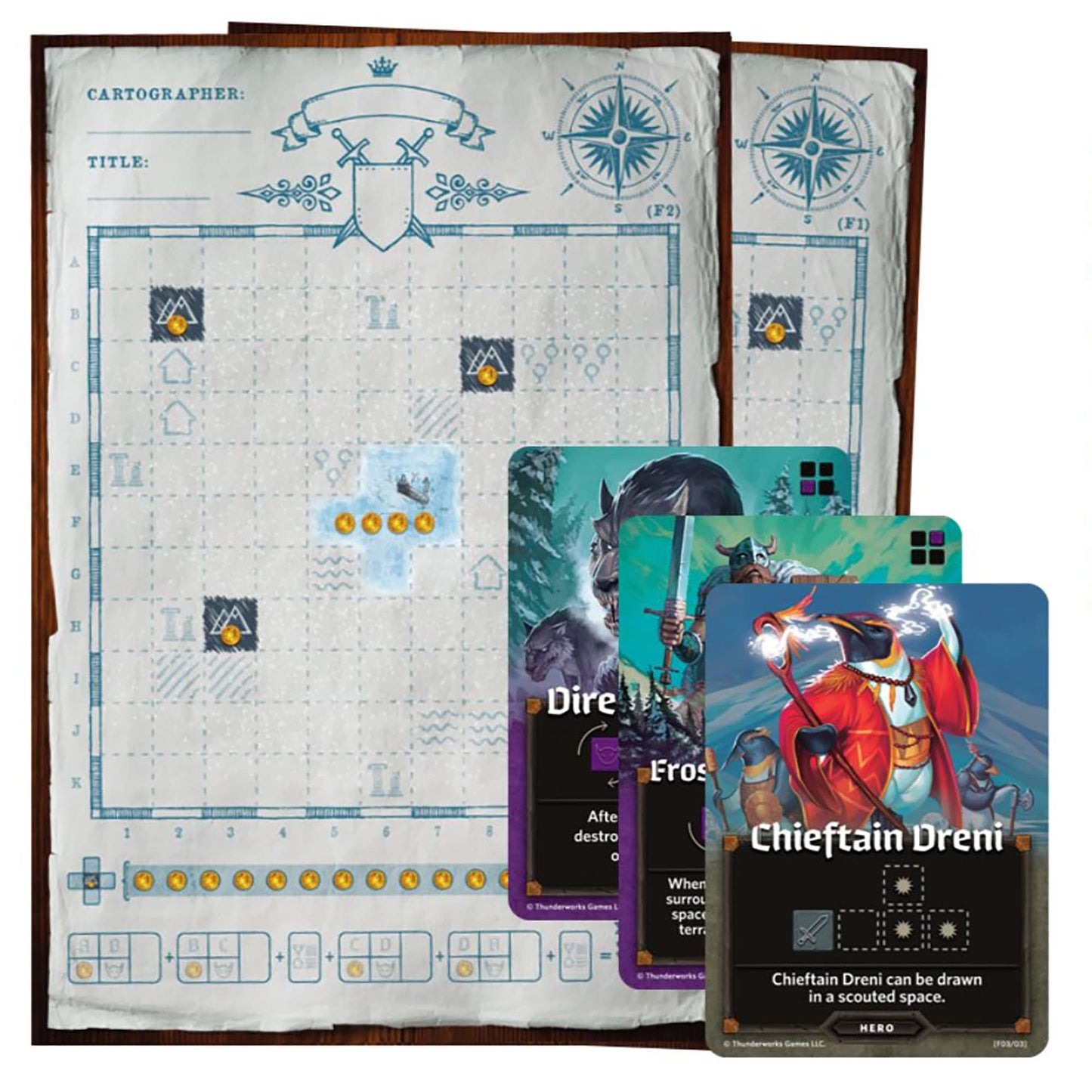 Cartographers: Map Pack 4, Frozen Expanse | Expansion for The Award-Winning Game of Map Drawing | Strategy Flip and Write Fantasy Board Game | Family