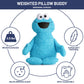 Jay Franco Weighted Sesame Street Plush Pillow Buddy - 2.5 lbs Soft Plushie Stuffed Pillow, 20 Inches, Blue - Cookie Monster