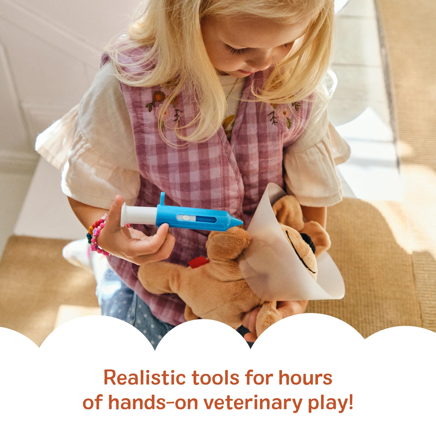 Melissa & Doug Examine and Treat Pet Vet Play Set, 24-Piece Animal Doctor Playset with Dog & Cat Plushies, Pet Doctor Kit & Accessories, Preschool