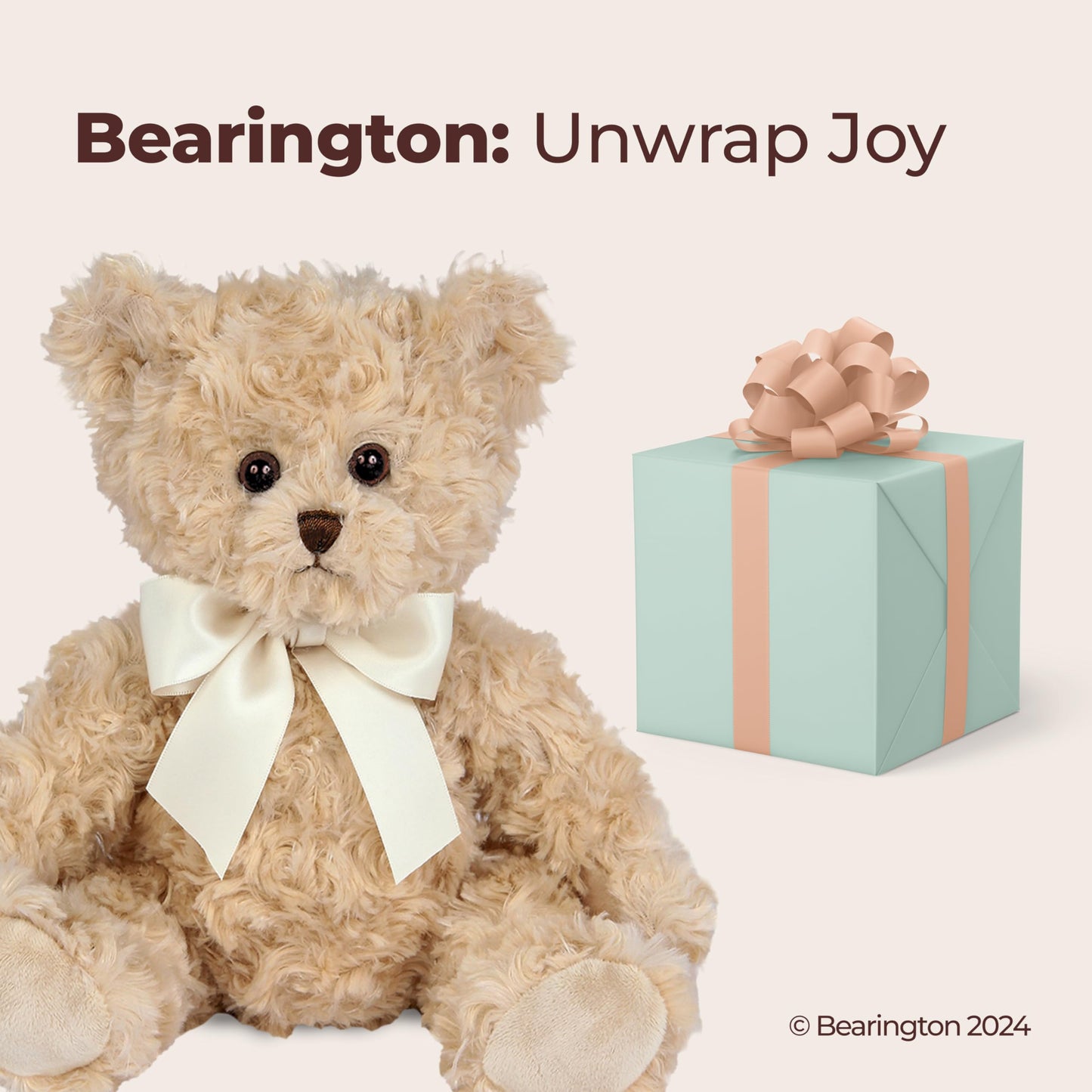 Bearington Lil' Tate Classic Teddy Bear Stuffed Animal - 12" Baby Bear Plush Toy with Soft Fur and Vintage Design - Adorable Bears Stuffed Animals