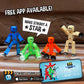 Zing StikBot Dual Pack - Includes 2 StikBots - Collectible Action Figures and Accessories, Stop Motion Animation, Ages 4 and Up (Red Orange+Metal