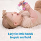 Dr. Brown's Best Friends Teething Ring, 100% Silicone Massaging Teether Toy, Pink and Purple, BPA-Free, 3m+