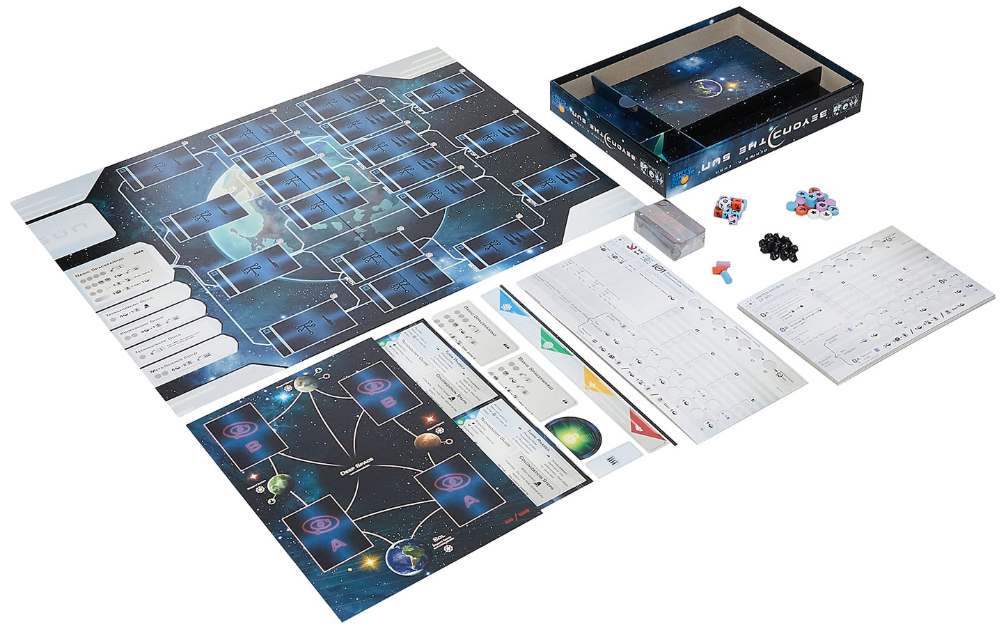 Rio Grande Games: Beyond The Sun, Strategy Board Game, Base Game, 2 to 4 Players, 90 to 120 Minute Play Time, for Ages 14 and up
