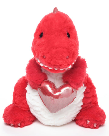 Bearington T-Riffic The Love Dinosaur Plush Stuffed Animal 12 in, Ideal Plushies Gift for Kids & Girlfriends