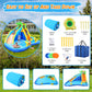 WHUBEFY Inflatable Water Slide,9 in 1 Kids Water Slides with Blower,Water Bounce House Water Park for Kids Backyard,Waterslide Splash Pool,Water