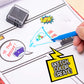 Made By Me Make Your Own Comic Book Storytelling Kit for Kids, 15-Page, Hardcover, How-to Draw Instructional Guide, Comic Inspired Stickers & Stamp