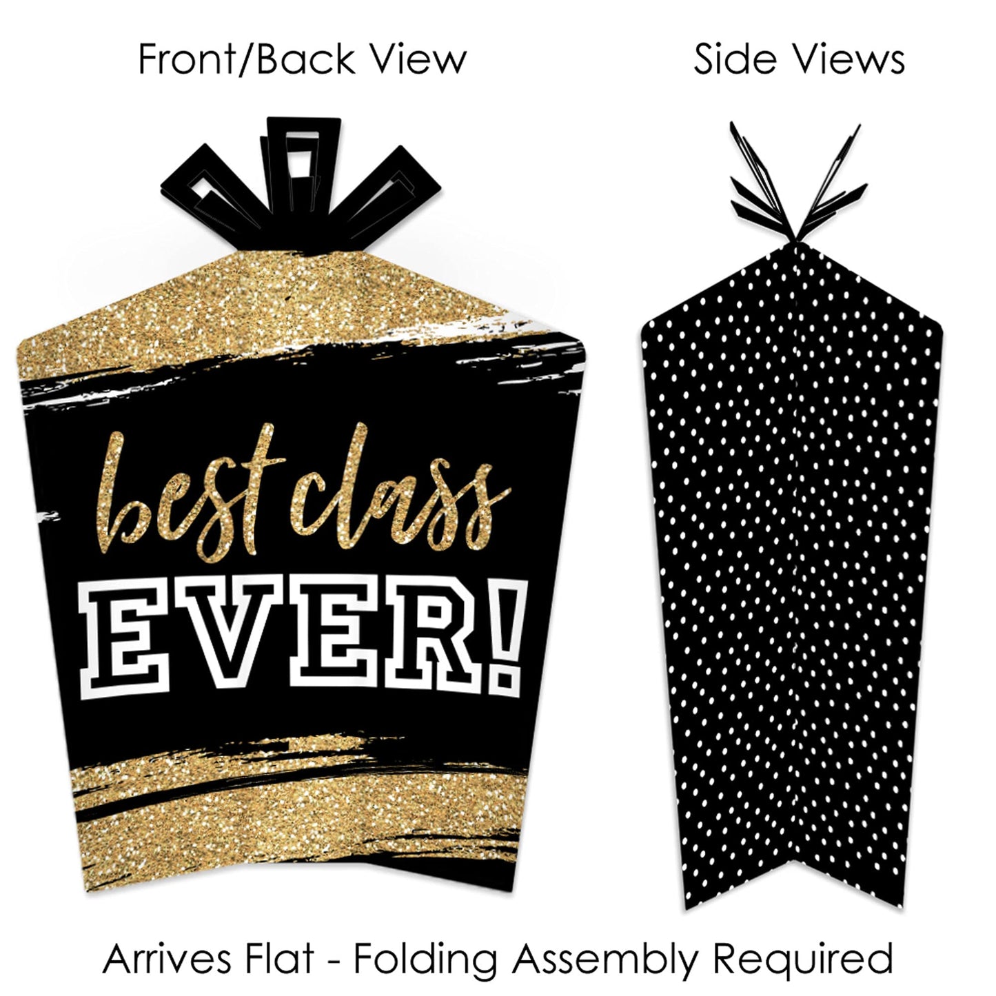 Big Dot of Happiness Reunited - Table Decorations - School Class Reunion Party Fold and Flare Centerpieces - 10 Count