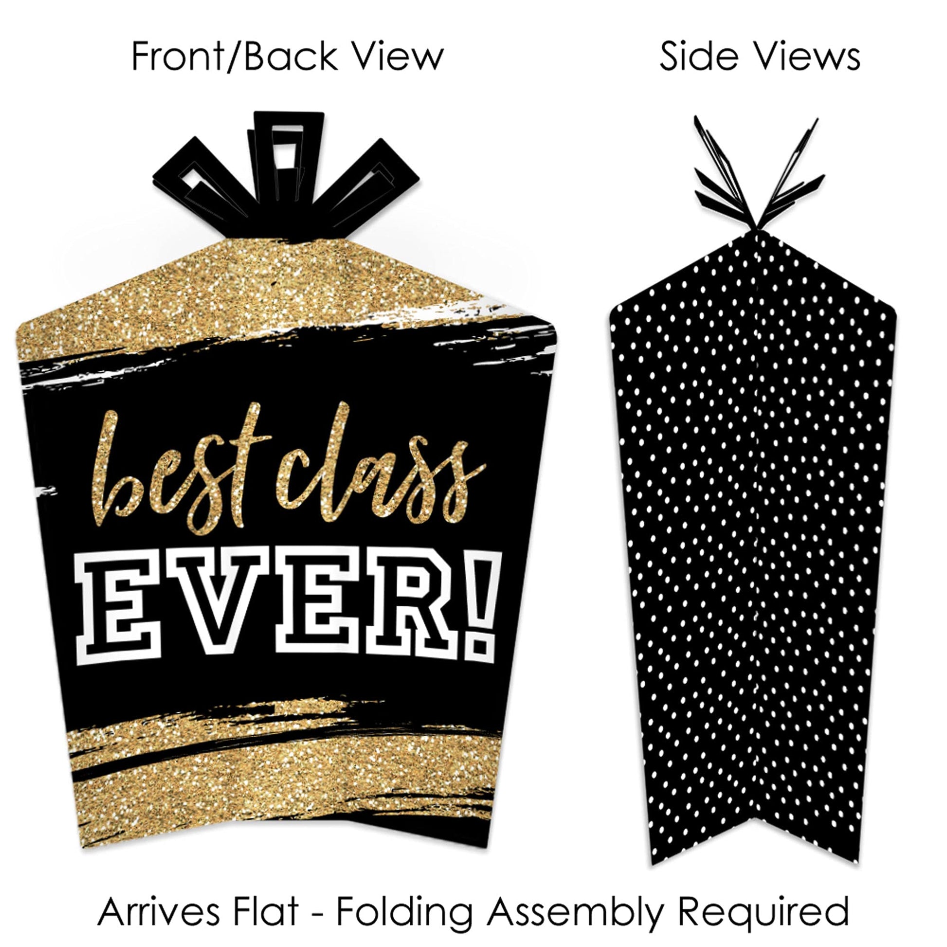Big Dot of Happiness Reunited - Table Decorations - School Class Reunion Party Fold and Flare Centerpieces - 10 Count
