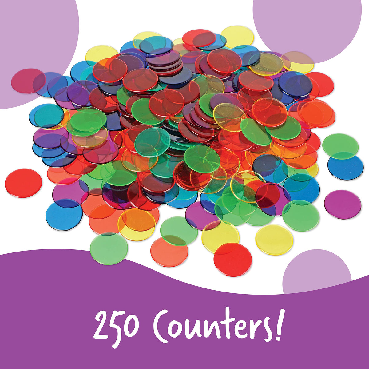 Learning Resources Transparent Color Counting Chips