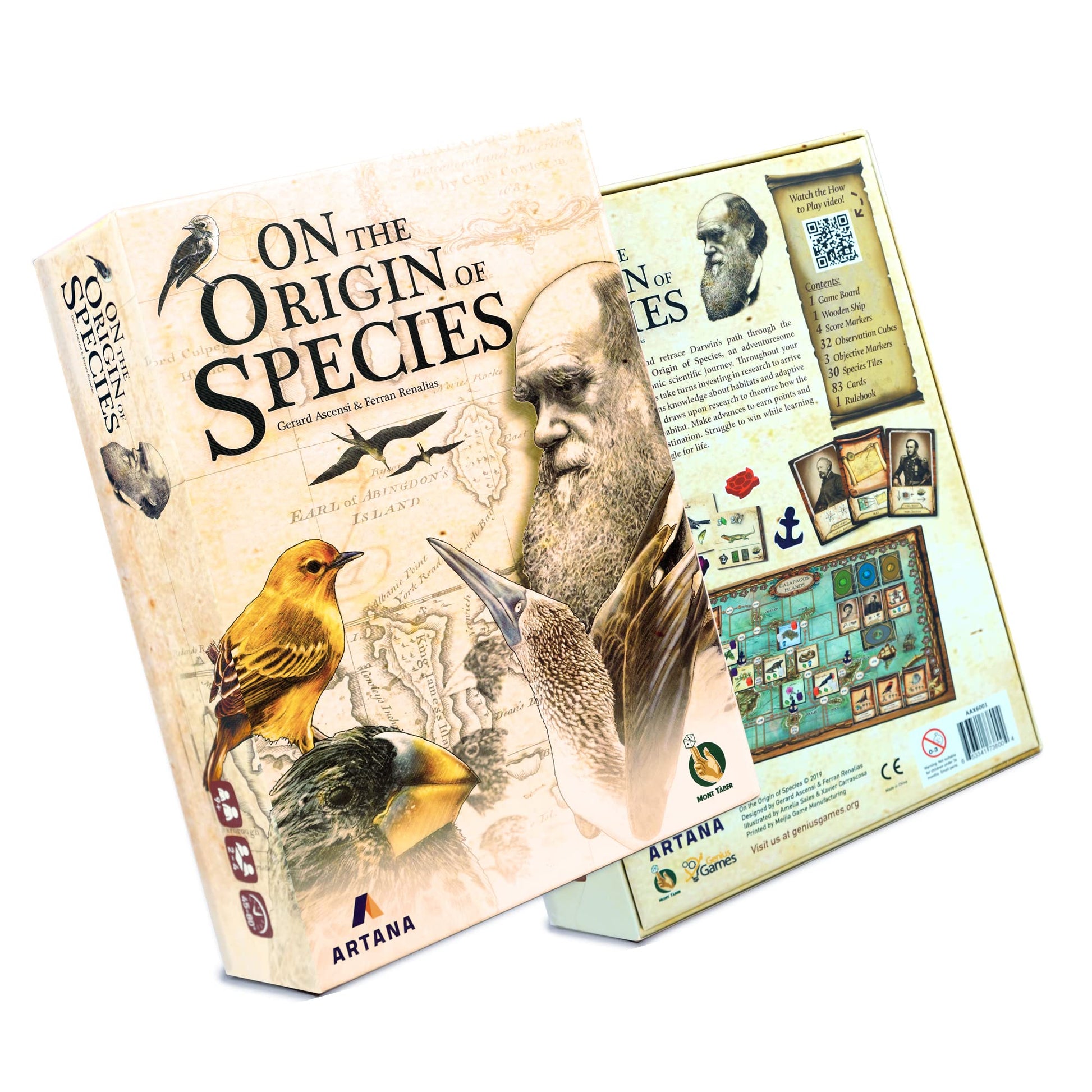 On The Origin of Species | An Evolutionary Research Board Game by Artana Games | Charles Darwin's Trip Through the Galapagos as a Strategic Science