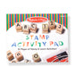 Melissa & Doug Deluxe Letters and Numbers Wooden Stamp Set ABCs 123s With Activity Book, 4-Color Stamp Pad - FSC Certified