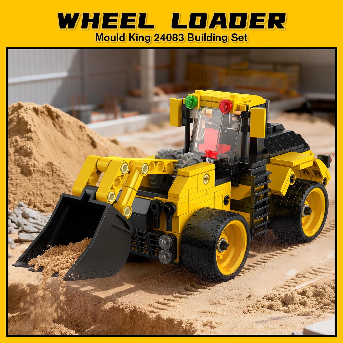 Mould King City Technik Wheel Loader Builidng Sets, MOC Construction Toy for boy Age 8-12, Engineering Farm Vehicle Model Kits with Articulated