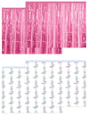 4 Pcs Cowgirl Party Decorations - 2 Boot Silver Metallic Tinsel Fringe Curtains & 2 Candy Pink Backdrops for Birthday Supplies Last Rodeo Bachelorette