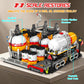 Modular Gas Station & Chemical Plant Building Set, 743 PCS Industrial Storage Tank Brick Model with Loading Bay, Display Model Kit for Adults and Kids