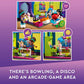 LEGO Friends Roller Disco Arcade Set 41708, Toy Bowling Game, Andrea Mini-Doll Included, Birthday Present Idea for Kids, Girls and Boys 7+, Fun