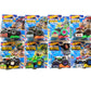 Hot Wheels Monster Trucks Connect and Crash Car Complete Set of 8 Diecast Vehicles Bundle with Hotweiler, Buzz, Board Wild, Gunkster, Beardevil