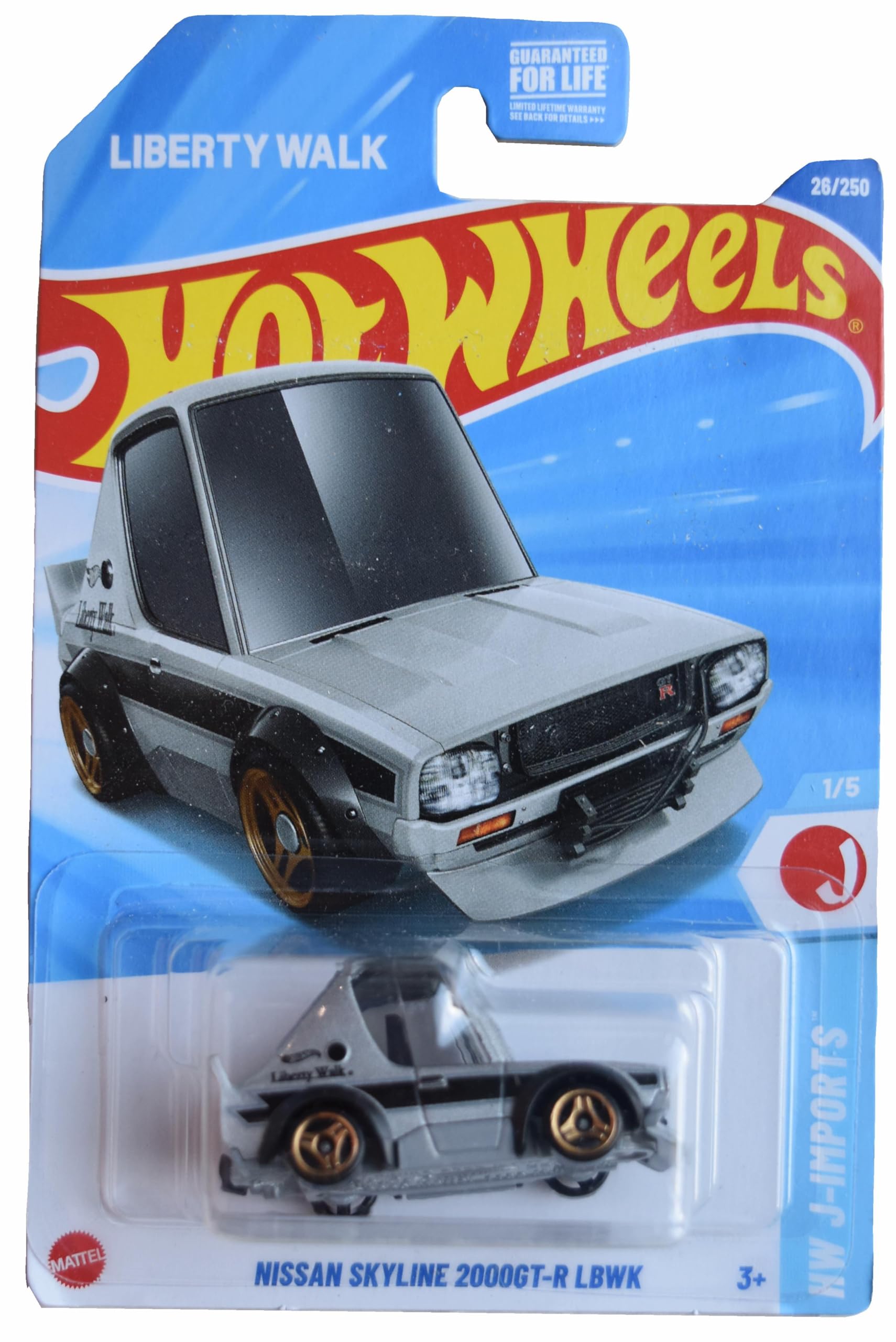 Hot Wheels Nissan Skyline 200GT-R LBWK, HW J-Imports 1/5 [Silver/Black] 26/250