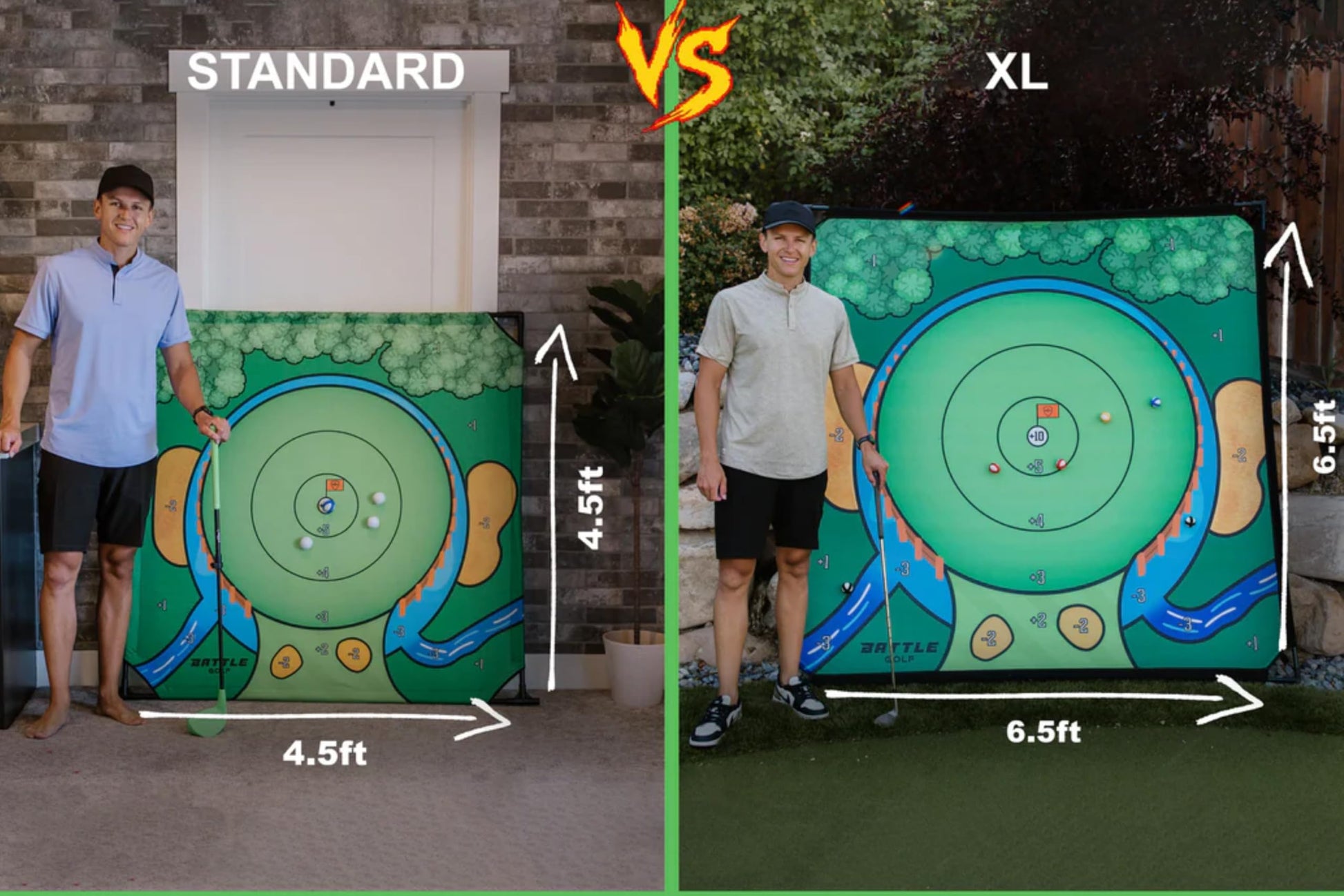 Battle Golf Chipping Game - The Original Portable Golf Game for Chipping Practice for Dads and Junior Golfers - Indoor and Outdoor (Standard