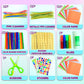 YITOHOP Arts and Crafts Supplies for Kids -1000+ pcs Art Craft kit in Carrying Travel Box for Toddlers Ages 4+ DIY Crafting School Kindergarten