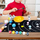 35PCS Solar System Model Kit Foam Ball Kit Includes Color Pigments Palette Spheres Balls Brushes Felt Background Plate Instruction Manual Astronaut