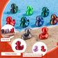 jrootouh 3D Printed 100pcs Mini Ducks Figurines - Anime ToysThemed Plastic Bulk Tiny Ducking Ornaments,Shiny Gradient Color for Potted Miniature