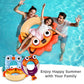Pool Wave Kids Swim Rings Pool Floats, Toddler Inflatable Animal Swimming Tube Floaties, Summer Outdoor Water Floating Toy, Family Party Gift 3 4 5 6