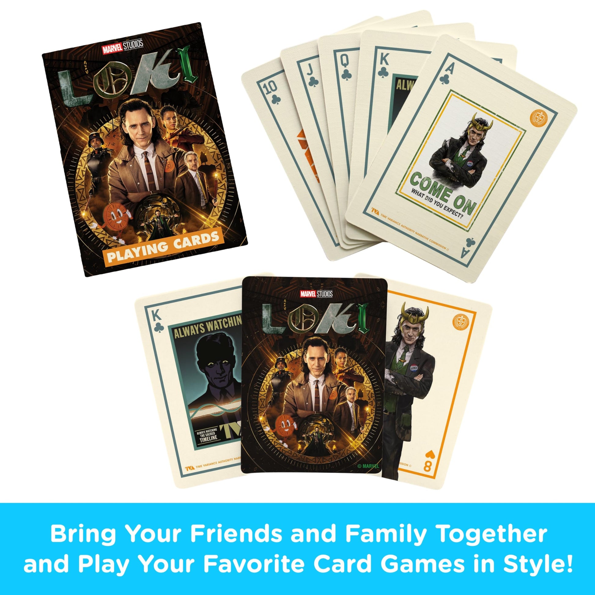 Aquarius Marvel Loki Playing Cards - Loki Themed Deck of Cards for Your Favorite Card Games - Officially Licensed Marvel Comics Merchandise