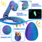 3D Printed Snake Eggs, Easter Egg Filled with Toy - Basket Essentials for Kids Boy Girls, Flexible Articulated 3D Printed Animal Fidget Toys (Cyan