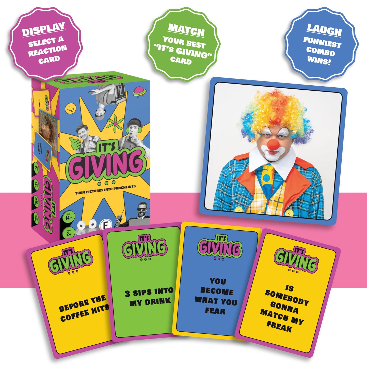 It's Giving Party Game - The Ultimate Image Captioning Card Game for Endless Laughs with Quick Rounds and Hilarious Twists, Ages 14+, 2+ Players, 30