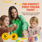Honeysticks Non Toxic Finger Paint (6 Bright Colors), Washable from Skin, Safe Finger Painting for Toddlers, Kids Ages 1-3, 2-4, 3-5, Perfect First