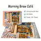Puzzles for Adults 500 Pieces, Coffee Shop Jigsaw Puzzles - Morning Brew Cafe, Impossible Cafe Puzzles for Seniors Family, 20.47x14.96 inches, 1:1