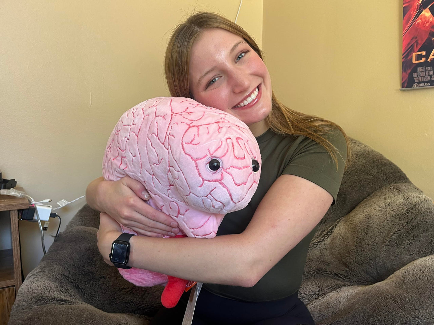 GIANT MICROBES Gigantic 17" Brain Organ Plush, Gift for Med Student, Gifts for Neurologist, Brain Surgery Recovery, TBI Awareness, Neurology Gifts