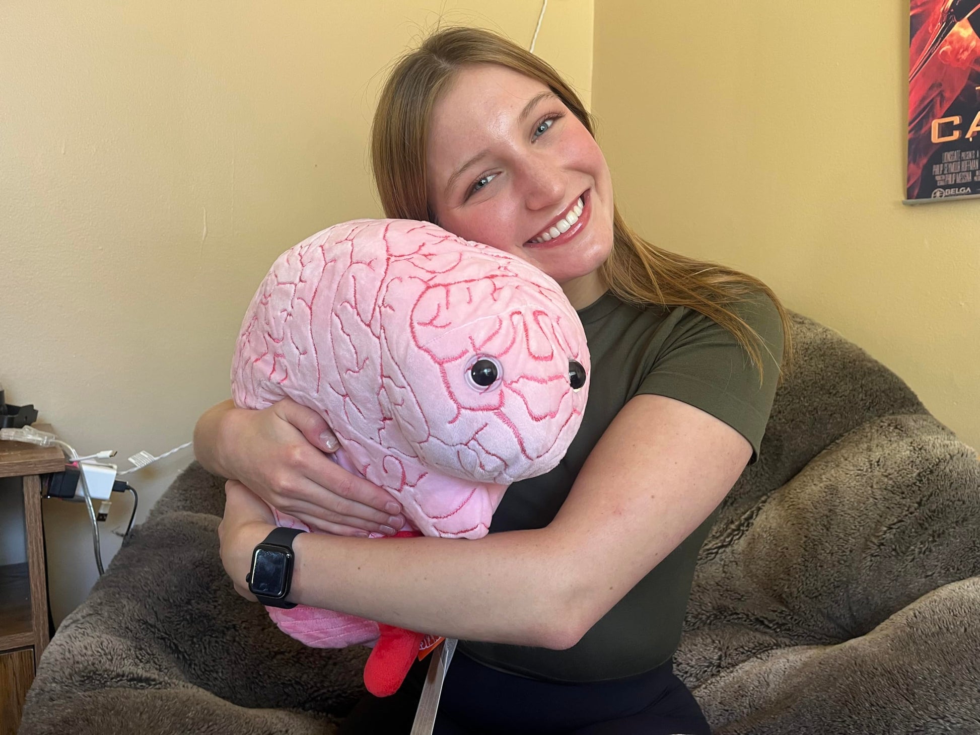 GIANT MICROBES Gigantic 17" Brain Organ Plush, Gift for Med Student, Gifts for Neurologist, Brain Surgery Recovery, TBI Awareness, Neurology Gifts