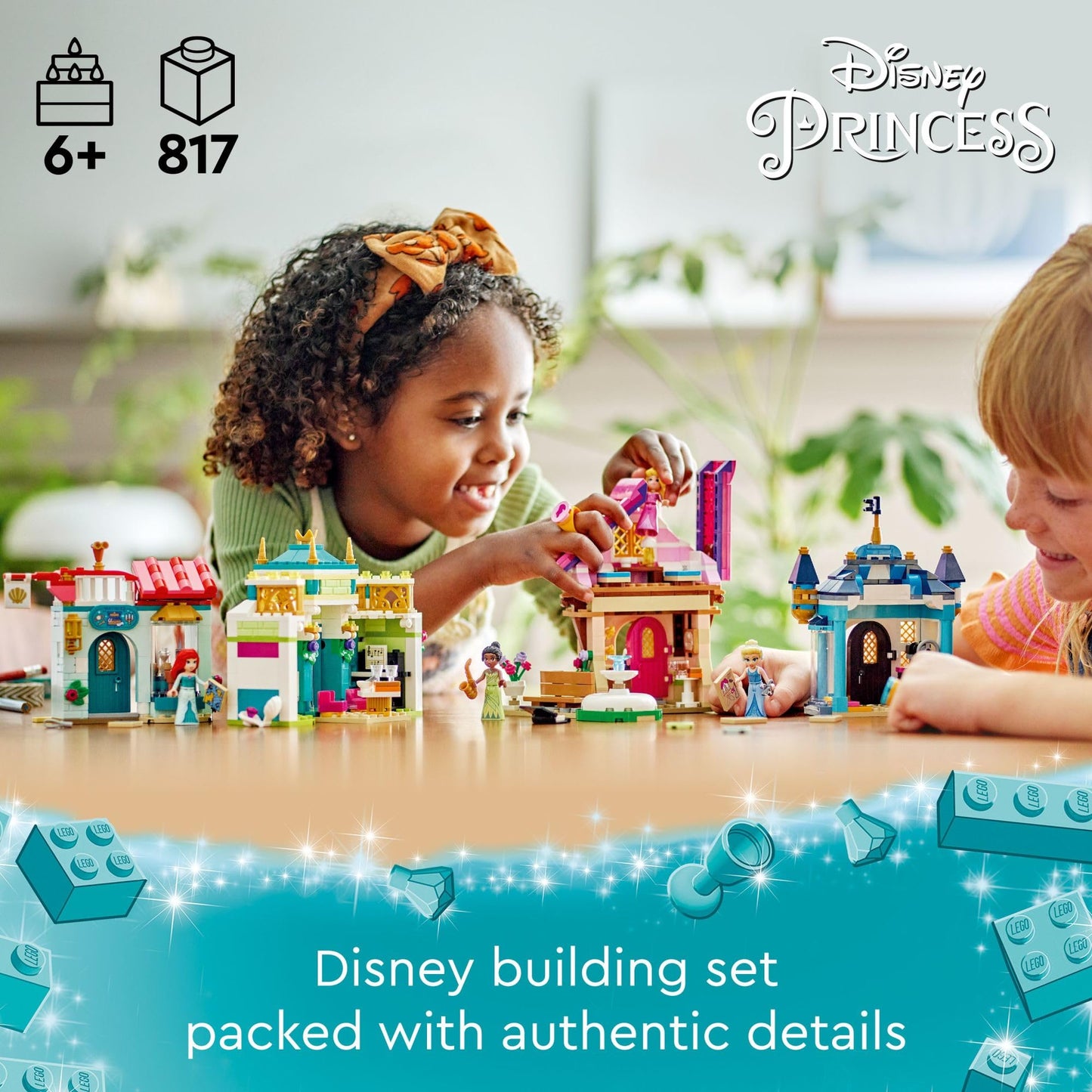 LEGO Disney Princess Market Adventure Building Toy Set - Pretend Play Disney Toy Figures & Playsets for Girls & Boys, Ages 6+ - Gifts for Kids,