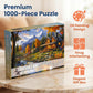 1000 Pieces Jigsaw Puzzles for Adults Oil Painting Scenery Thick Paper Hard Clip Puzzles for Home Decor Leisure Game