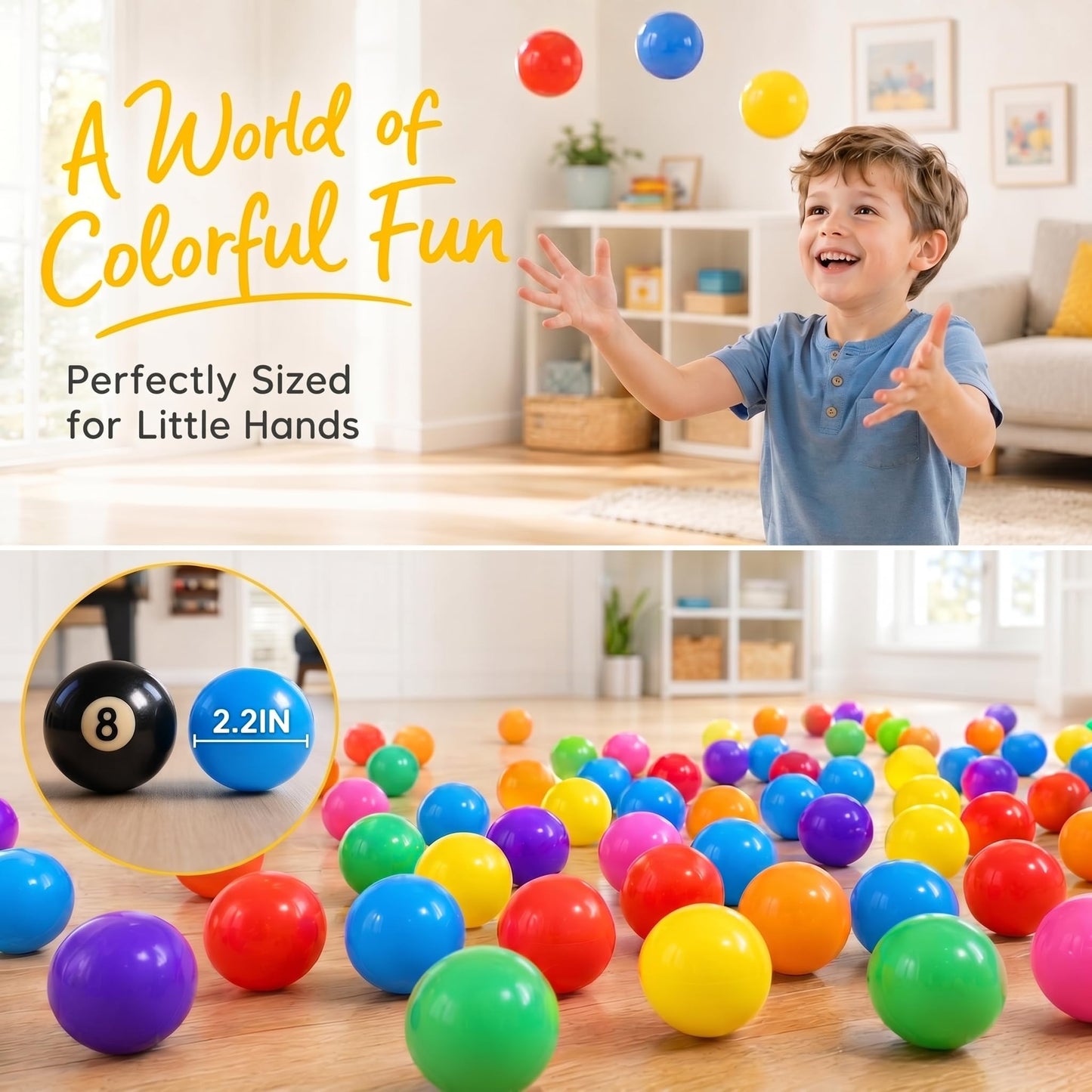 500 Blue Ball Pit Balls for Toddlers Kids Play Balls for Dog Ball Pit