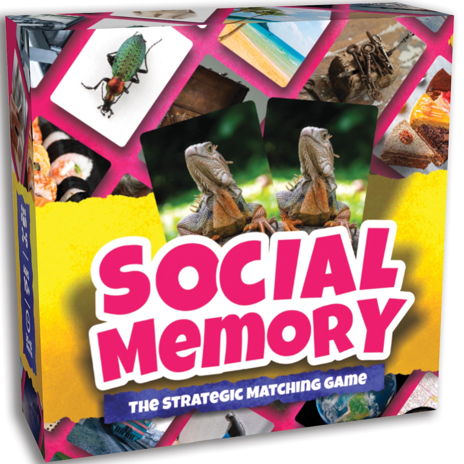 Social Memory - Strategic Twist On Classic Memory Game! Great for Grandkids, Engaging Matching Cards for Families and Kids. Perfect for 2-5 Players