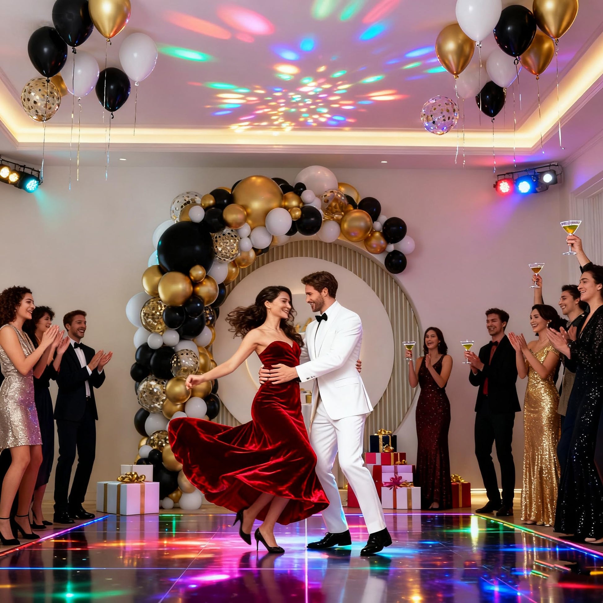 Black Gold White Balloon Arch Kit,137 Pcs Balloon Garland Kit Confetti Metallic with Balloons Tape for Wedding, Birthday,Graduation,New Years,Special
