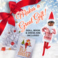 The Elf on the Shelf Christmas Tradition Set with Scout Elf, Red Holiday Mascot, Storybook, Brown Eyes, Claus Couture Snowflake Sweetie Dress